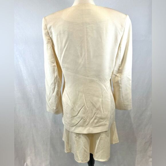 Vintage Spiegel ivory skirt and jacket suit set size 12 - Picture 4 of 7
